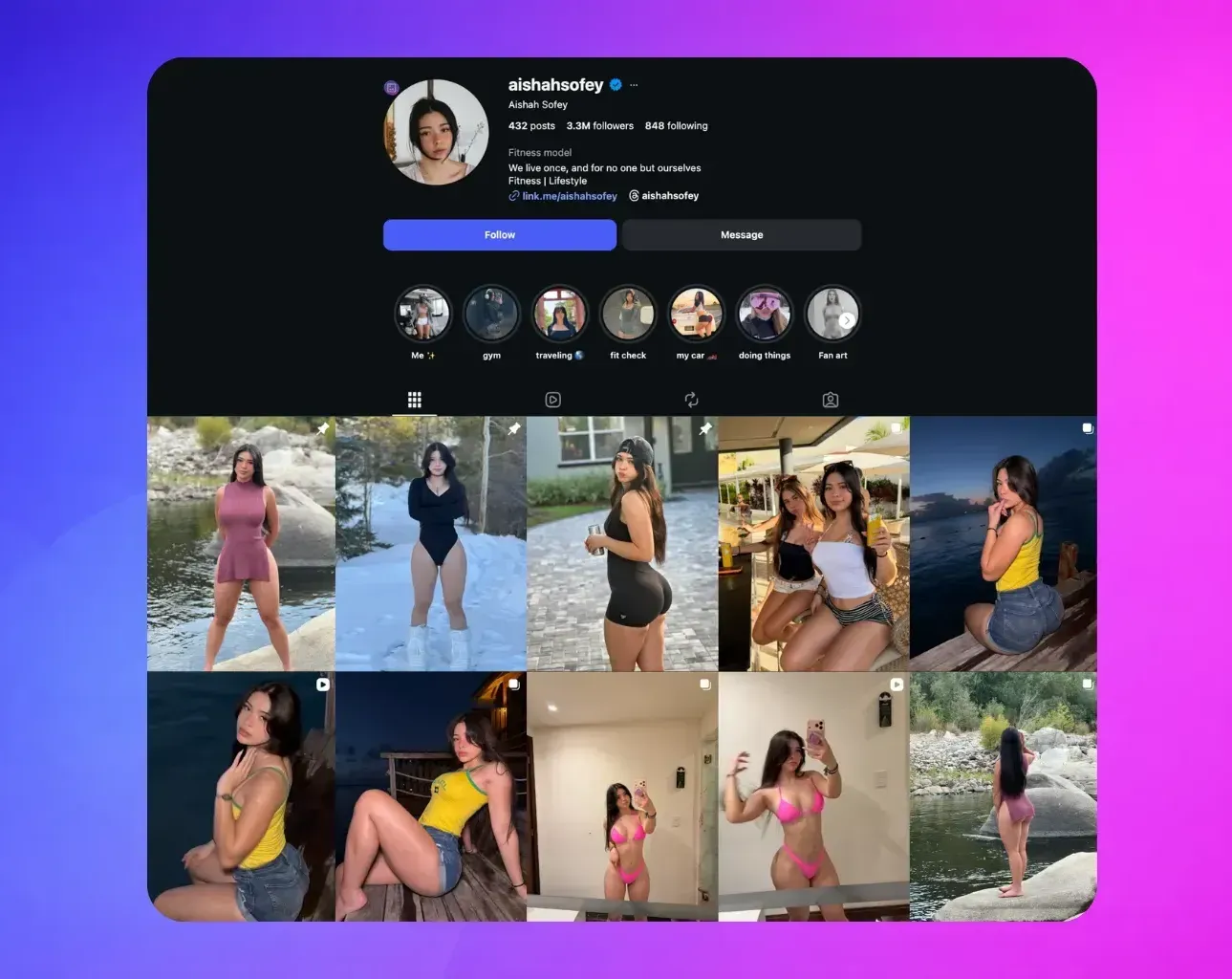 aishah sofey instagram profile roleplay onlyfans