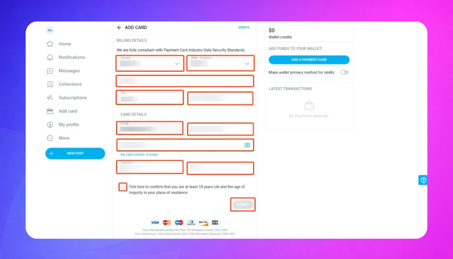 OnlyFans payout setup bank account